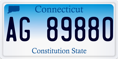 CT license plate AG89880