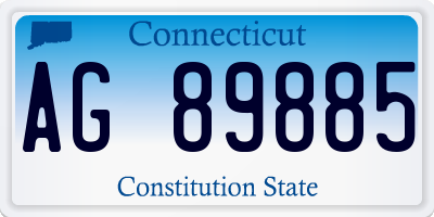 CT license plate AG89885
