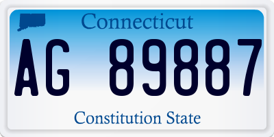 CT license plate AG89887
