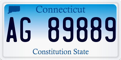 CT license plate AG89889