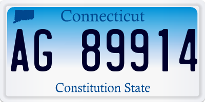 CT license plate AG89914