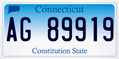 CT license plate AG89919