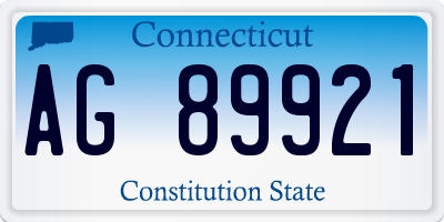 CT license plate AG89921