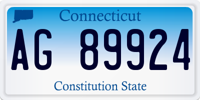 CT license plate AG89924