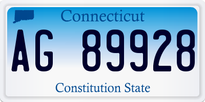 CT license plate AG89928