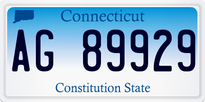 CT license plate AG89929