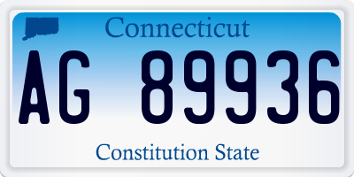 CT license plate AG89936