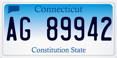 CT license plate AG89942