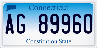 CT license plate AG89960