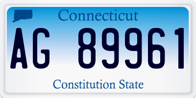 CT license plate AG89961