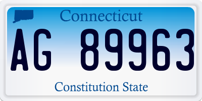 CT license plate AG89963