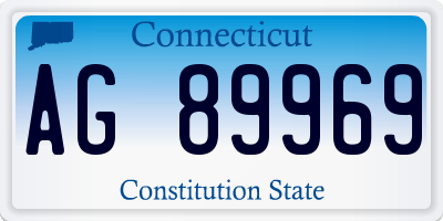 CT license plate AG89969