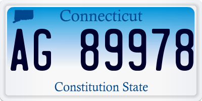 CT license plate AG89978