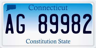 CT license plate AG89982