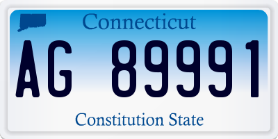 CT license plate AG89991