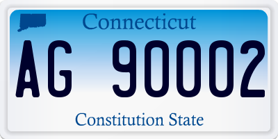 CT license plate AG90002