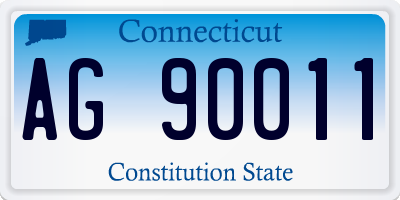 CT license plate AG90011
