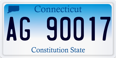 CT license plate AG90017