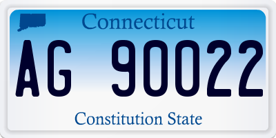 CT license plate AG90022