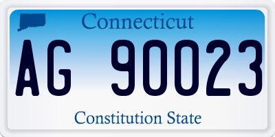CT license plate AG90023