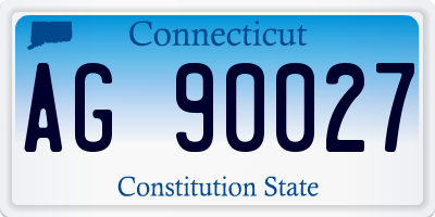 CT license plate AG90027
