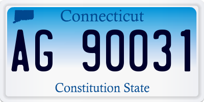 CT license plate AG90031