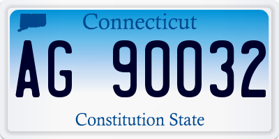CT license plate AG90032