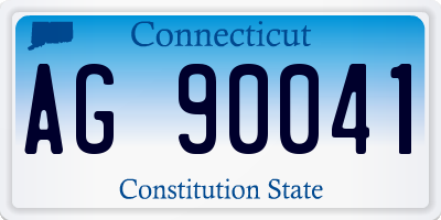 CT license plate AG90041