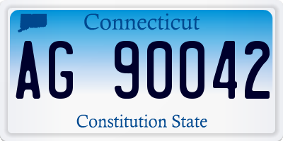 CT license plate AG90042