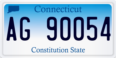 CT license plate AG90054