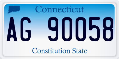 CT license plate AG90058