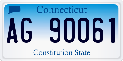 CT license plate AG90061
