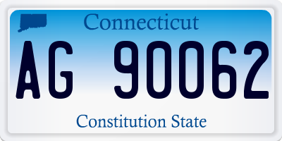 CT license plate AG90062