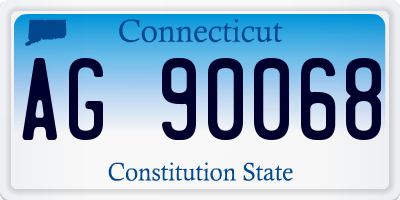 CT license plate AG90068