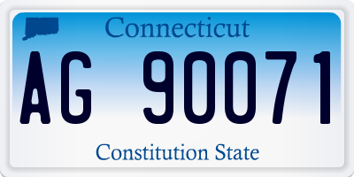 CT license plate AG90071