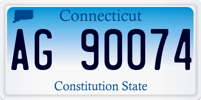 CT license plate AG90074
