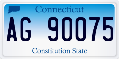 CT license plate AG90075