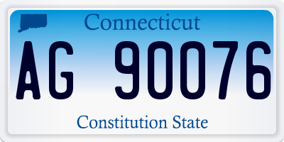 CT license plate AG90076