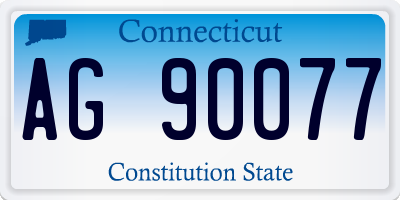 CT license plate AG90077