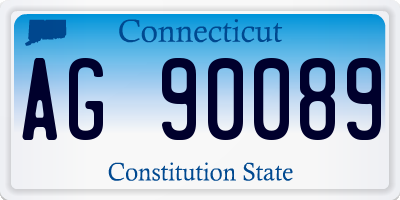 CT license plate AG90089