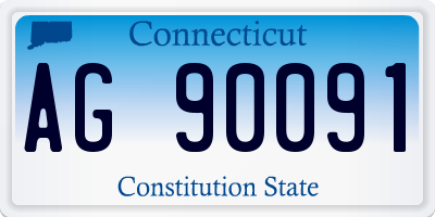 CT license plate AG90091