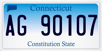 CT license plate AG90107