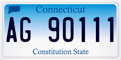 CT license plate AG90111