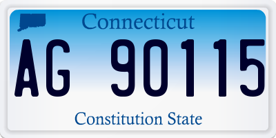 CT license plate AG90115