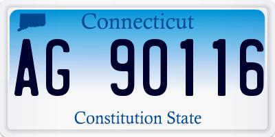 CT license plate AG90116