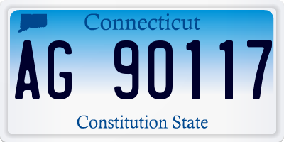 CT license plate AG90117