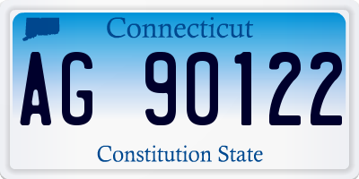 CT license plate AG90122