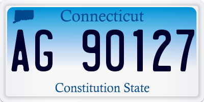 CT license plate AG90127