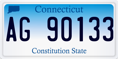 CT license plate AG90133