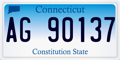 CT license plate AG90137